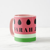 Niedliches Watermelon Fruchtsamen Custom Kaffee Ta Tasse (Vorderseite Links)