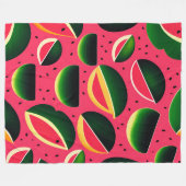 Niedliches Watermelon-Muster Fleecedecke (Vorderseite (Horizontal))