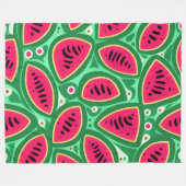 Niedliches Watermelon-Muster Fleecedecke (Vorderseite (Horizontal))
