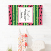 Niedliches Watermelon Muster Pink & Green Geburtst Banner (Insitu)