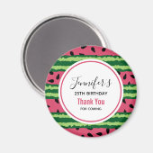 Niedliches Watermelon Muster Pink & Green Geburtst Magnet (Vorderseite/Rückseite)
