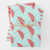 Niedliches Watermelon Regenschirmmuster - Matching Geschenkpapier Set (Beispiel)