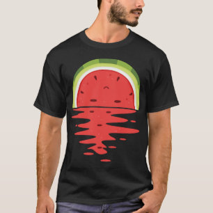 Niedliches Watermelon Sonnenuntergang Sommerfrücht T-Shirt