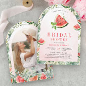 Niedliches Watermelon Summer Arch Foto Brautparty Einladung