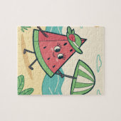 Niedliches Watermelon Summer Beach Puzzle (Horizontal)