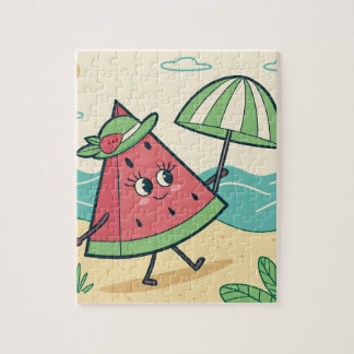 Niedliches Watermelon Summer Beach Puzzle