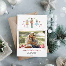 Niedliches Watrecolor Nutcracker Foto Weihnachten