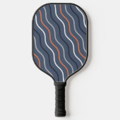 Niedliches Wavy Lines Grau Pickleball Paddel Pickleball Schläger (Vorderseite)