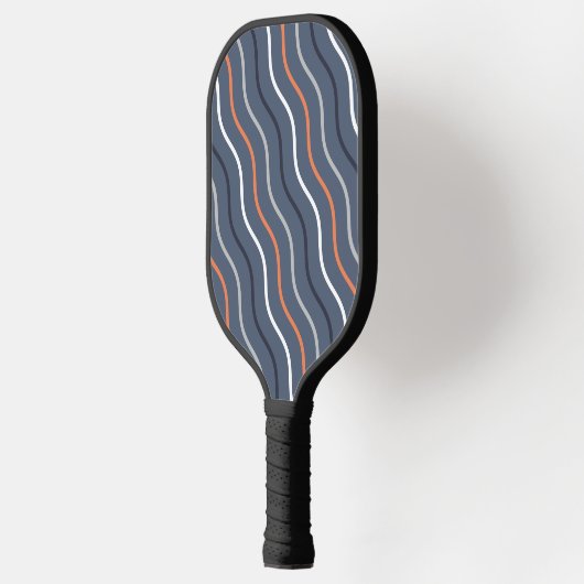 Niedliches Wavy Lines Grau Pickleball Paddel Pickleball Schläger (Links)