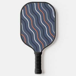 Niedliches Wavy Lines Grau Pickleball Paddel Schläger