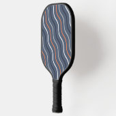 Niedliches Wavy Lines Grau Pickleball Paddel Schläger (Links)