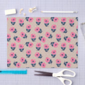 Niedliches Weibchenblumenmuster Seidenpapier (Handwerk)