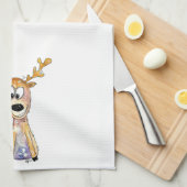 Niedliches Weidehirsch Geschirrtuch (Viertel Falte)