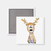 Niedliches Weidehirsch Magnet (Vorderseite/Rückseite)