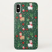 Niedliches Weihnachten Alpaca Case-Mate iPhone Hülle (Rückseite)