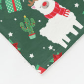 Niedliches Weihnachten Alpaca Fleecedecke (Ecke)