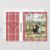 Niedliches Weihnachten Gerahmtes Foto Burgundy Red (Vorderseite)