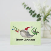 Niedliches Weihnachten Narwhal (Stehend Vorderseite)