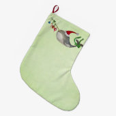 Niedliches Weihnachten Narwhal Großer Weihnachtsstrumpf (Vorderansicht (hängend))