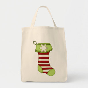 Niedliches Weihnachten Strumpf-Grün mit roten Tragetasche