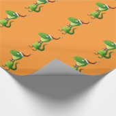 Niedliches Weihnachten T-rex Geschenkpapier (Ecke)