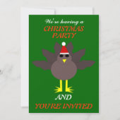 Niedliches Weihnachten Türkei Custom Party lädt ei Einladung (Vorderseite)