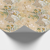 Niedliches Weihnachts-Angel-Wrapping Geschenkpapier (Ecke)