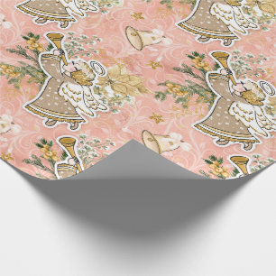 Niedliches Weihnachts-Angel-Wrapping Geschenkpapier