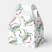 Niedliches Weihnachts-Aquarell Blue Crab Gefälligk Geschenkschachtel (Rückseite)