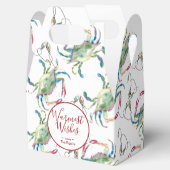 Niedliches Weihnachts-Aquarell Blue Crab Gefälligk Geschenkschachtel (Geöffnet)