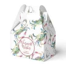 Niedliches Weihnachts-Aquarell Blue Crab Gefälligk