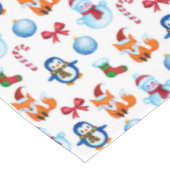 Niedliches Weihnachts-Aquarellbild Tischdecke (Schrägansicht)