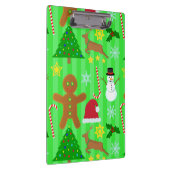 Niedliches Weihnachts-Collage Urlaubsmuster Klemmbrett (Rechts)