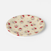 Niedliches Weihnachts-Corgi-Dog-Muster | Urlaub Pappteller (Schrägansicht)
