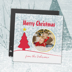 Niedliches Weihnachts-Foto Baum Holiday Magnet