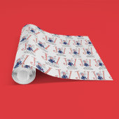 Niedliches Weihnachts-Foto Joy Typografy Custom Geschenkpapier