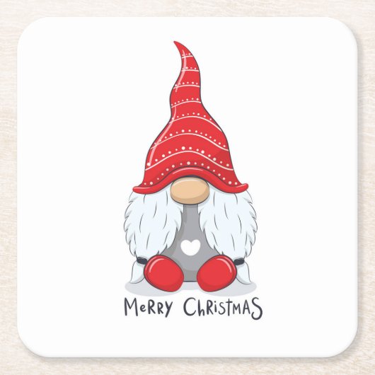 Niedliches Weihnachts-Genom Rechteckiger Pappuntersetzer (Vorderseite)