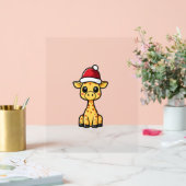 Niedliches Weihnachts-Giraffe-Comic Acrylschild (Hochzeit)