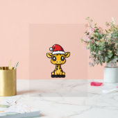 Niedliches Weihnachts-Giraffe Xmas-Comic Acrylschild (Hochzeit)