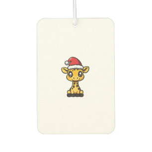 Niedliches Weihnachts-Giraffe Xmas-Comic Autolufterfrischer