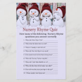 Niedliches Weihnachts-Kinderzimmer Rhyme Quiz (Vorderseite)