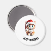Niedliches Weihnachts-Kitten-Magnet Magnet (Vorderseite/Rückseite)