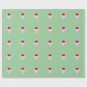 Niedliches Weihnachts-Kittenmuster Geschenkpapier (Flach)