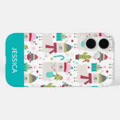 Niedliches Weihnachts-Lama-Muster Personalisiert Case-Mate iPhone Hülle (Rückseite (Horizontal))