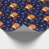 Niedliches Weihnachts-/Neujahrspapier Geschenkpapier (Ecke)