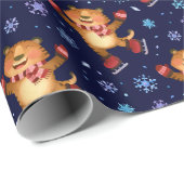 Niedliches Weihnachts-/Neujahrspapier Geschenkpapier (Rolleneckpunkt)