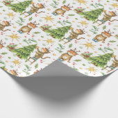 Niedliches Weihnachts-/Neujahrspapier Geschenkpapier (Ecke)