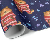 Niedliches Weihnachts-/Neujahrspapier Geschenkpapier (Rolleneckpunkt)