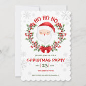 Niedliches Weihnachts-Party Einladung (Vorderseite)