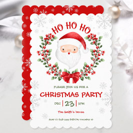 Niedliches Weihnachts-Party Einladung